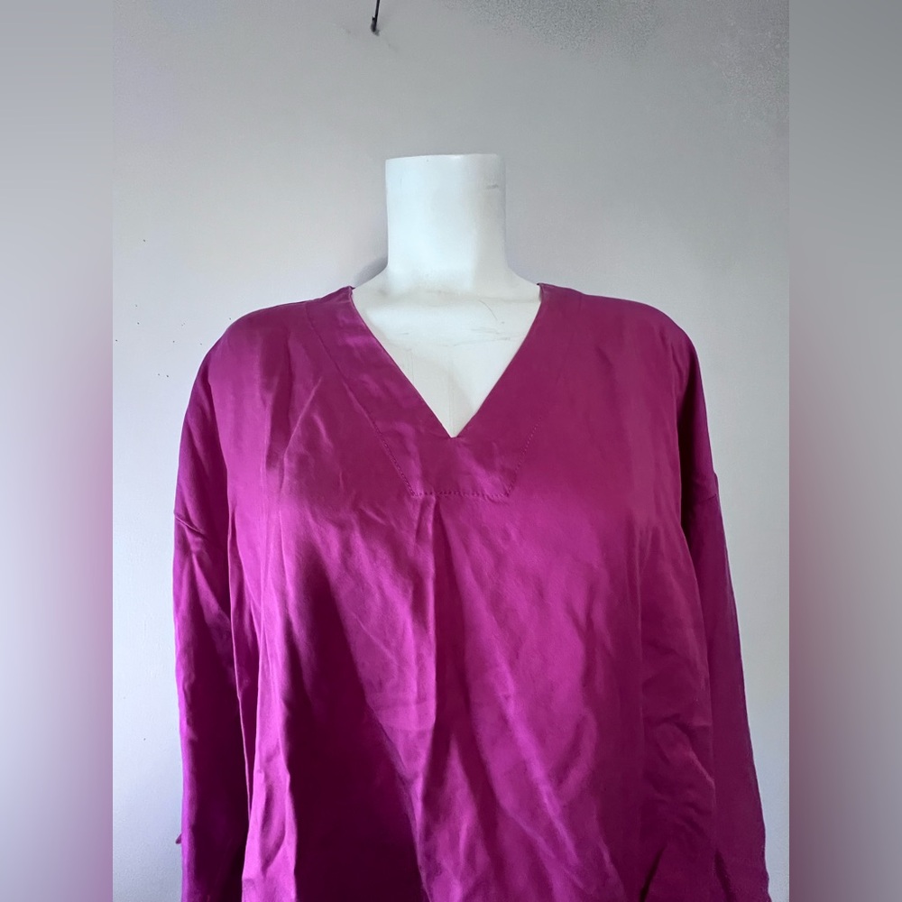 Andrew Marc Magenta Blouse
